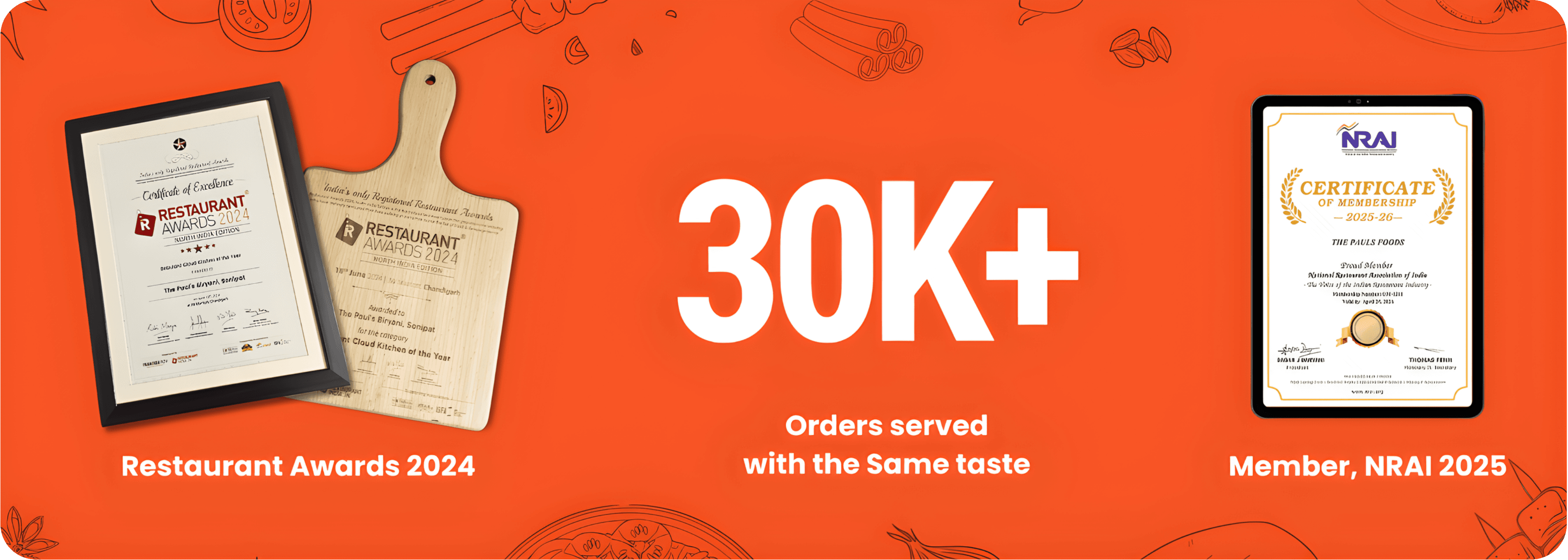 The Paul's Biryani Awards and Milestones